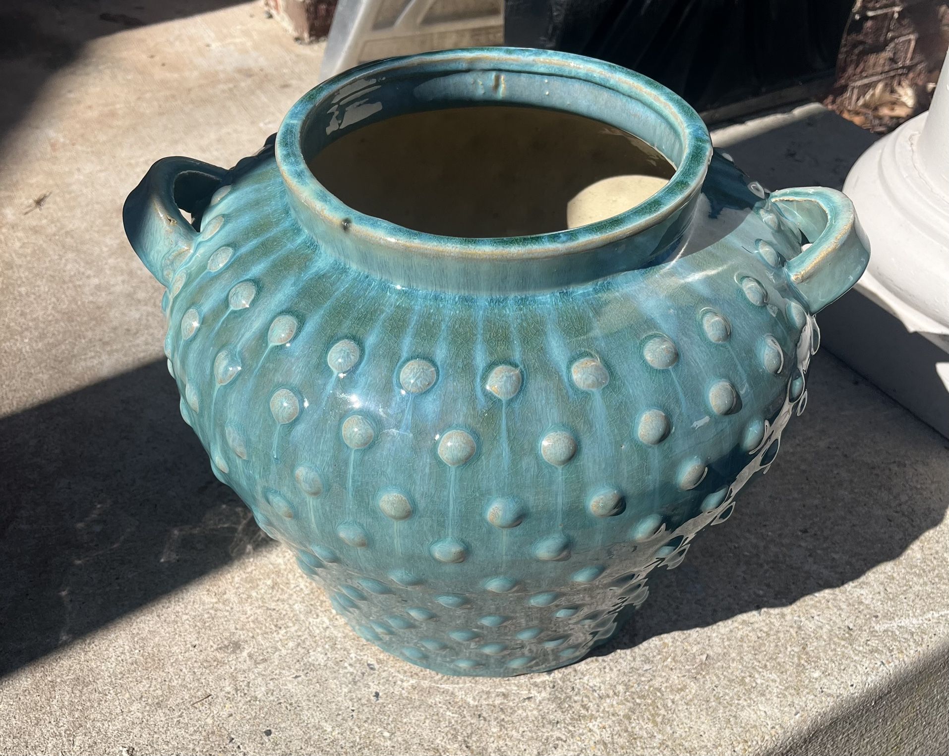 Large Green Ceramic Planter Pot