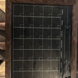 Chalkboard Calendar - Magnetic With Chalk Holder - No Chalk Included