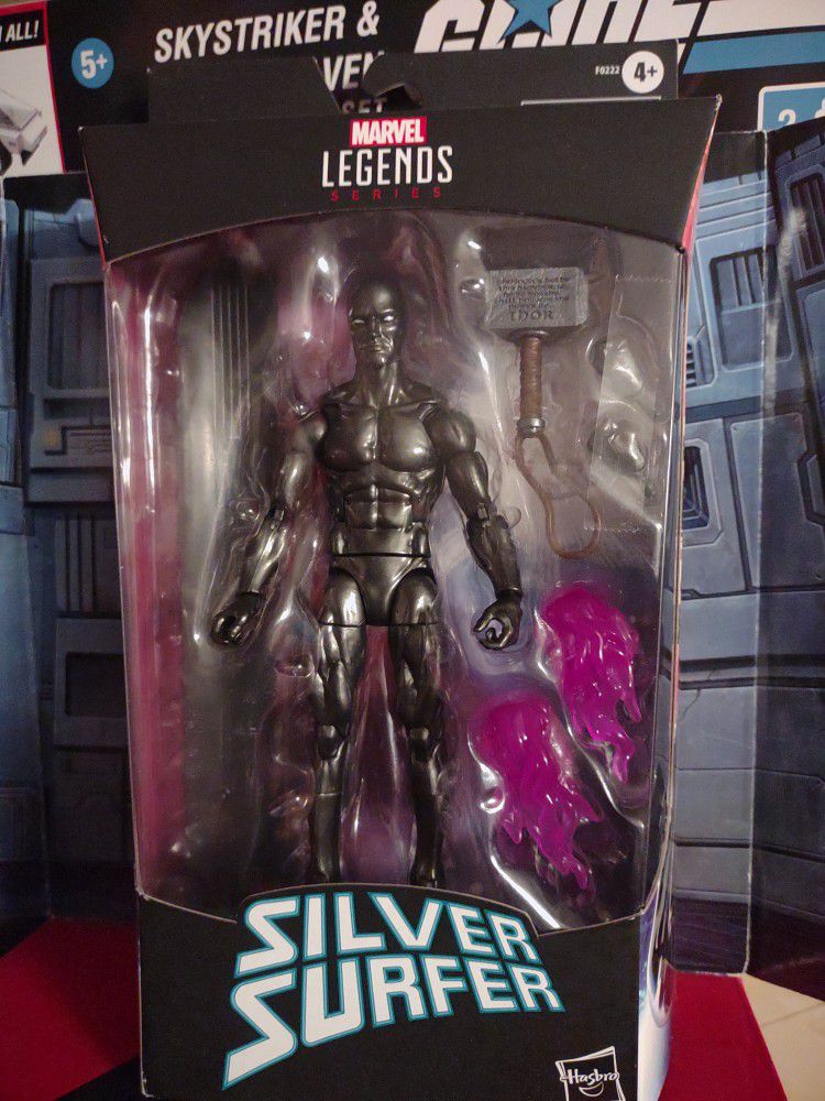 Marvel Legends Walgreens Exclusive Obsidian Silver Surfer With Mjolnir Action Figure New Fantastic Four Avengers The Fallen One Rare