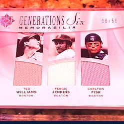 UDA COA /50 RARE 6X DOUBLE-SIDED TED WILLIAMS FISK PEREZ FERGIE ORTIZ ETC 2009 ULTIMATE BASEBALL CARD