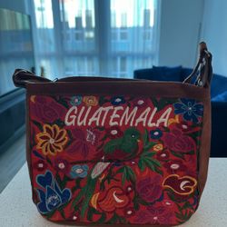  Handmade Embroidered Crossbody Bag – Guatemala, Boho, Colorful