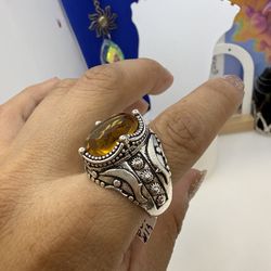 925 sterling silver men’s hand made ring size 13 Mexican silver anillo de plata Mexicana #13