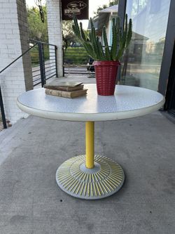 Vintage Round Side Table End Table Coffee Table