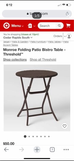 Monroe Folding Patio Bistro Table - Threshold™