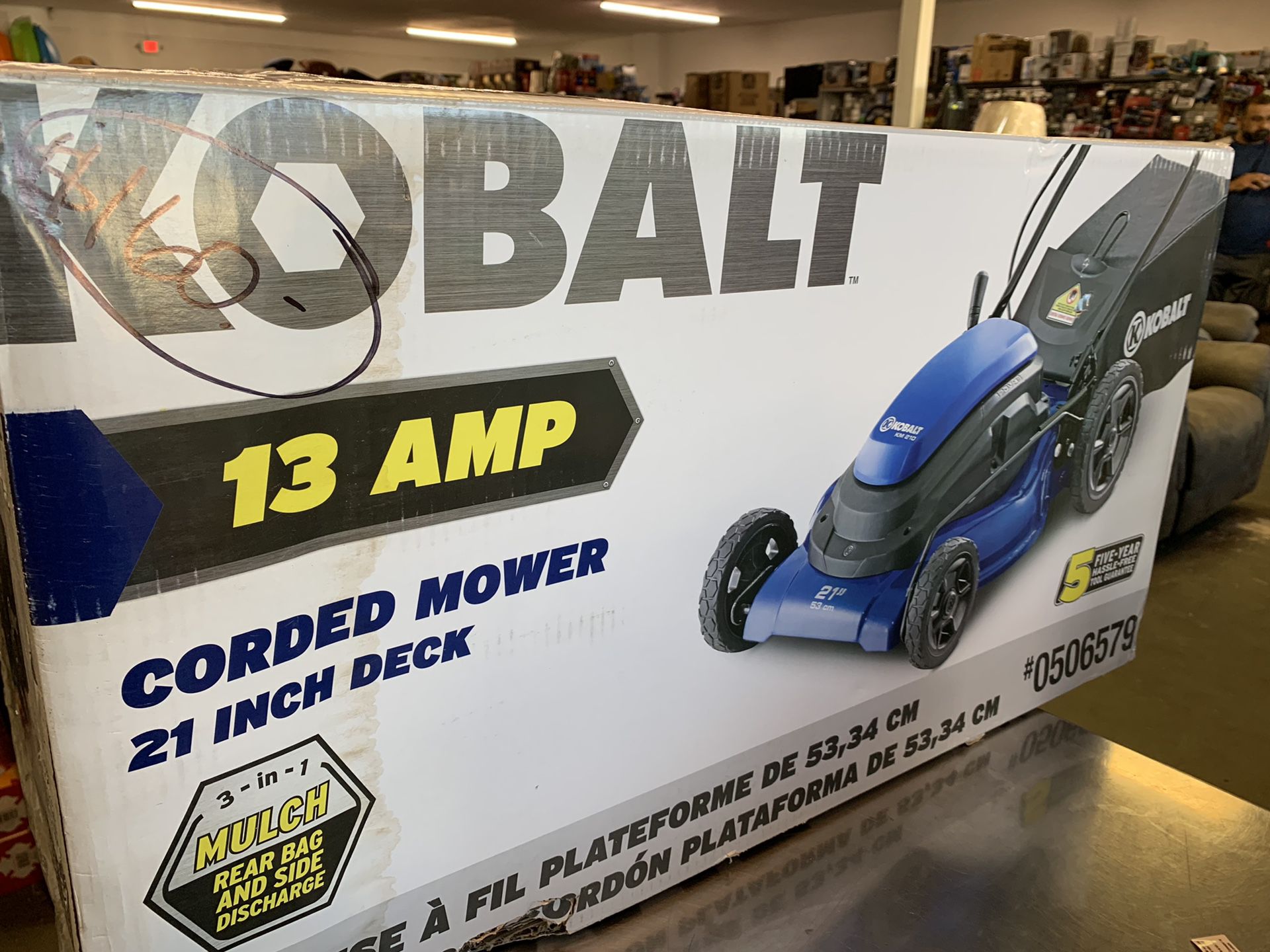 Kobalt electric lawn mower PRICE IS FIRM