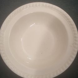 White Stoneware Large Bowl 