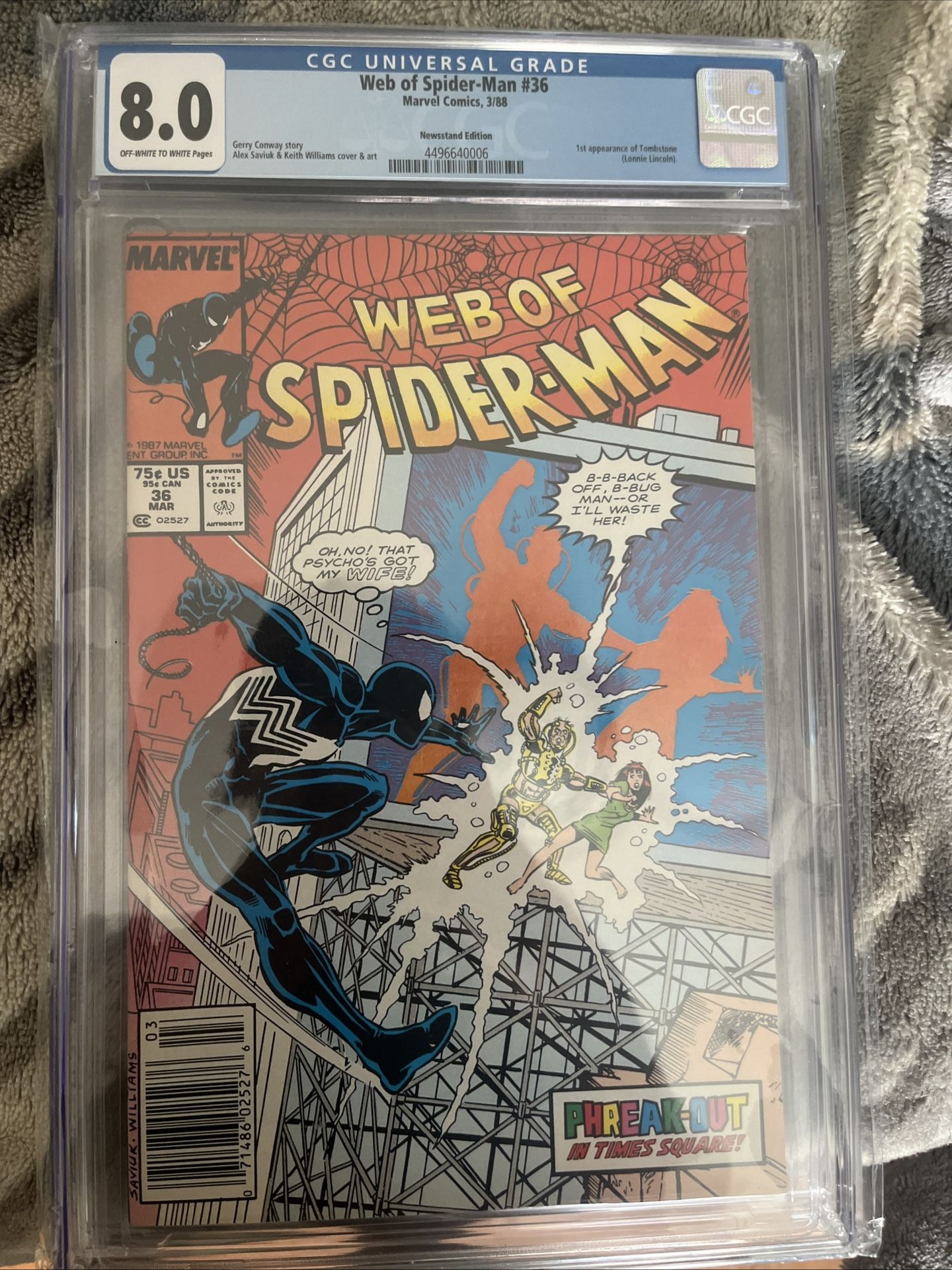 Web Of Spider #36 GRADED 8.0