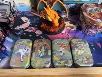 50 Pokemon Reverse Hologram Cards In Tins