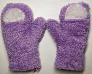 Bear Mascot Costume GLOVES (Purple)