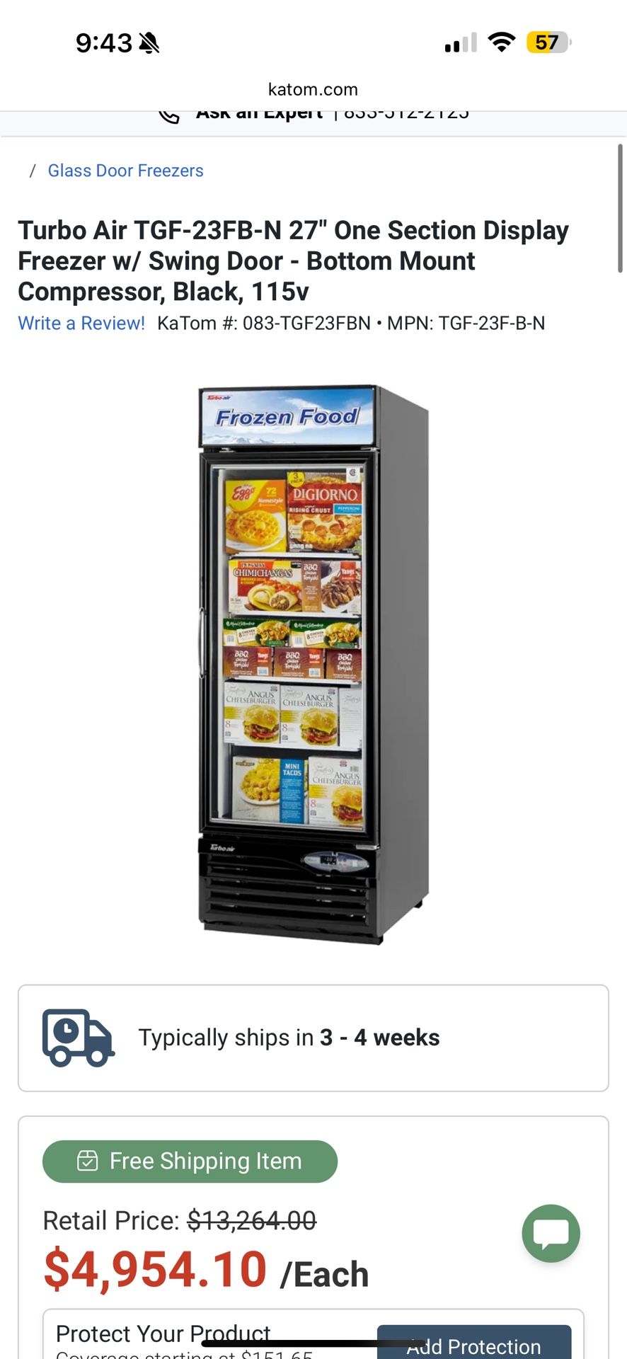 Freezer turbo Air