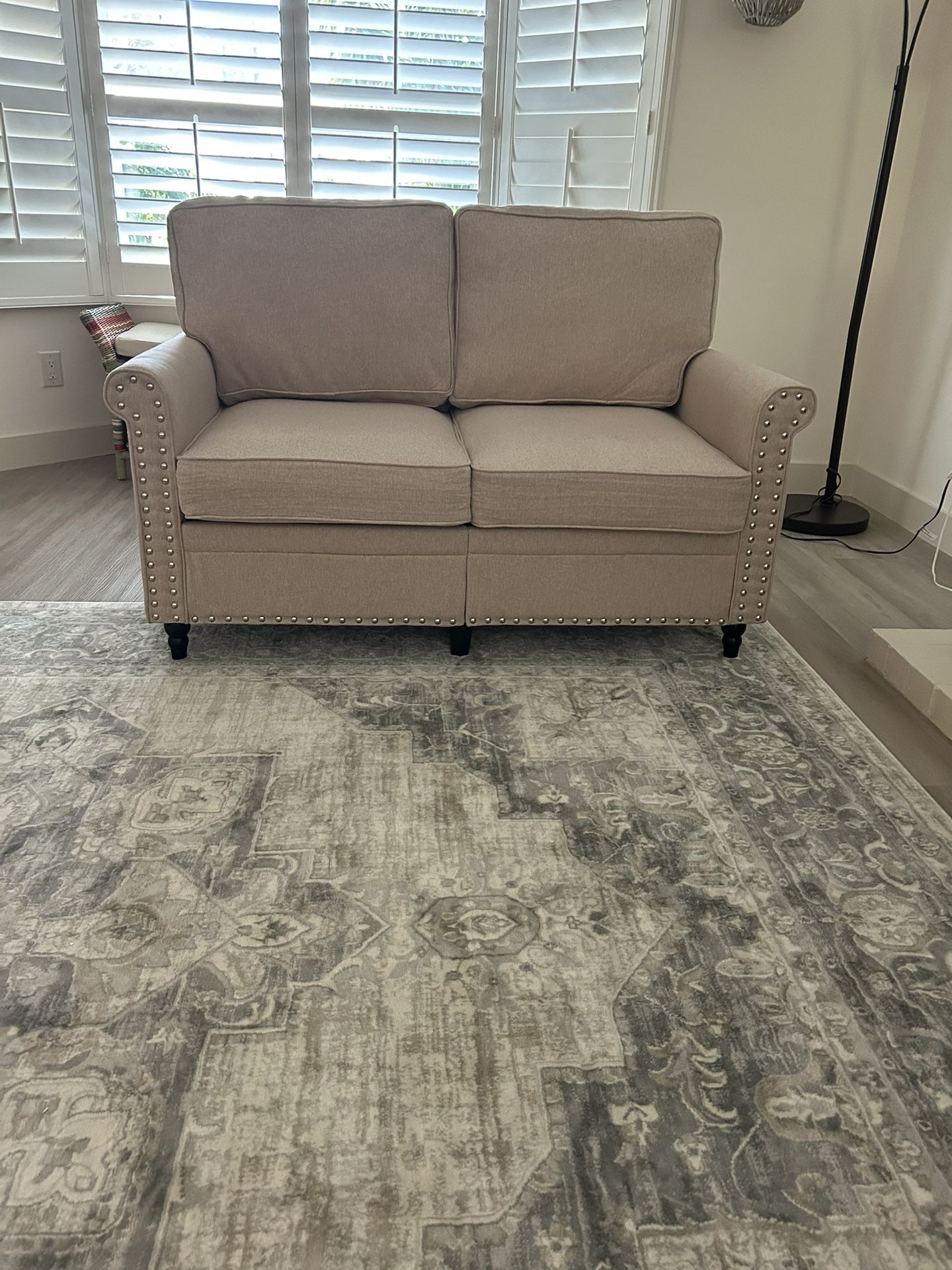 Living room Sofa beige Brand new! 3 Seat In Box and Loveseat Is assembled