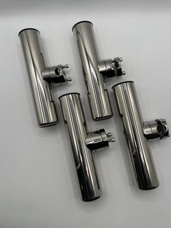7/8" Rail Mount Clamp-on Stainless Steel Fishing Rod Holder