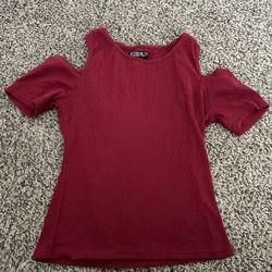 Red Off The Shoulder Shirt