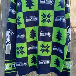 Seattle Seahawks Ugly Sweater LG