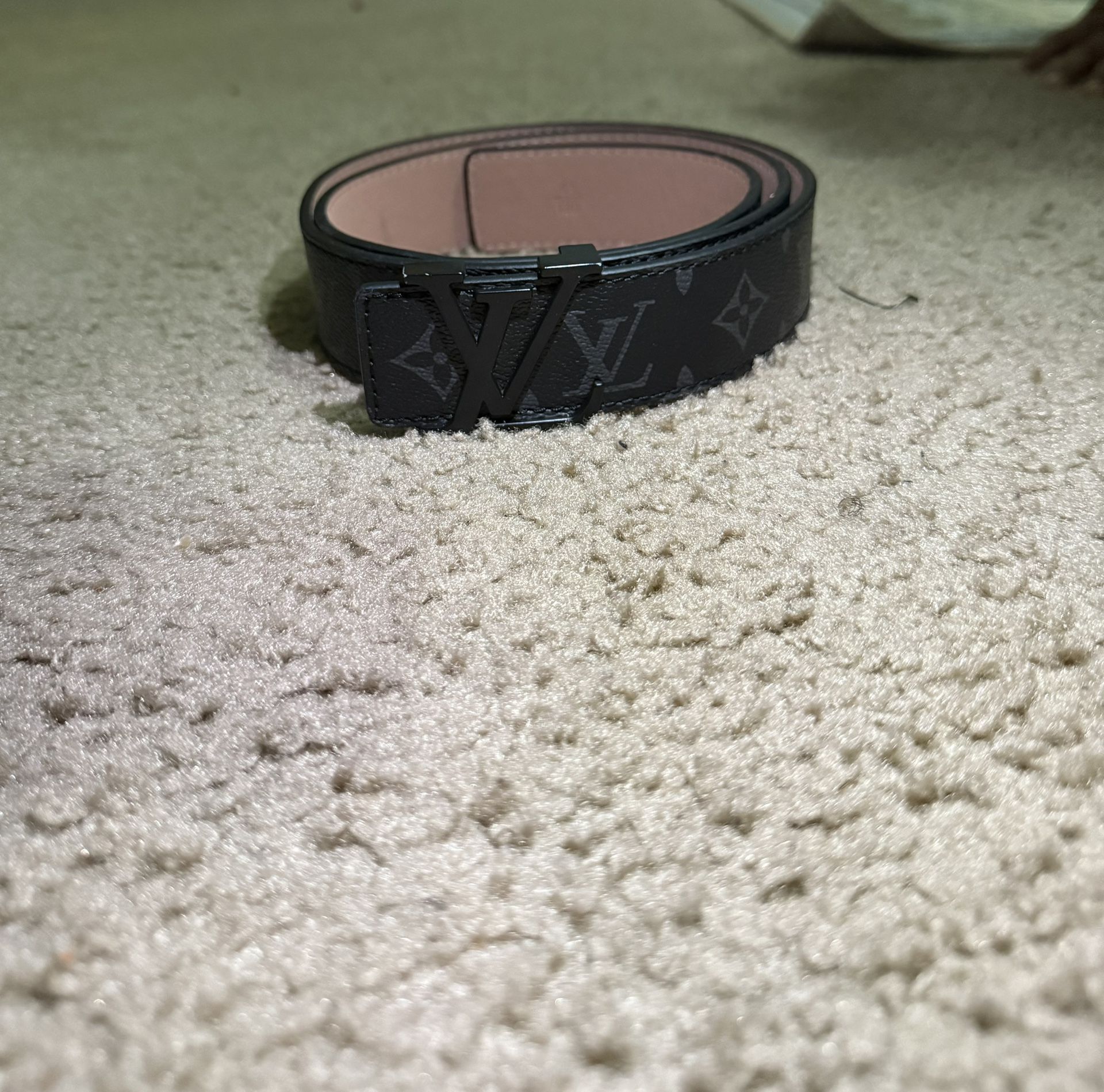 Louis Vuitton LV Initiales Monogram Eclipse Canvas Belt