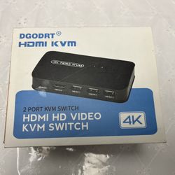 DGODRT HDMI KVM HDMI HD VIDEO KVM SWITCH 2 PORT KVM SWITCH 4K 
