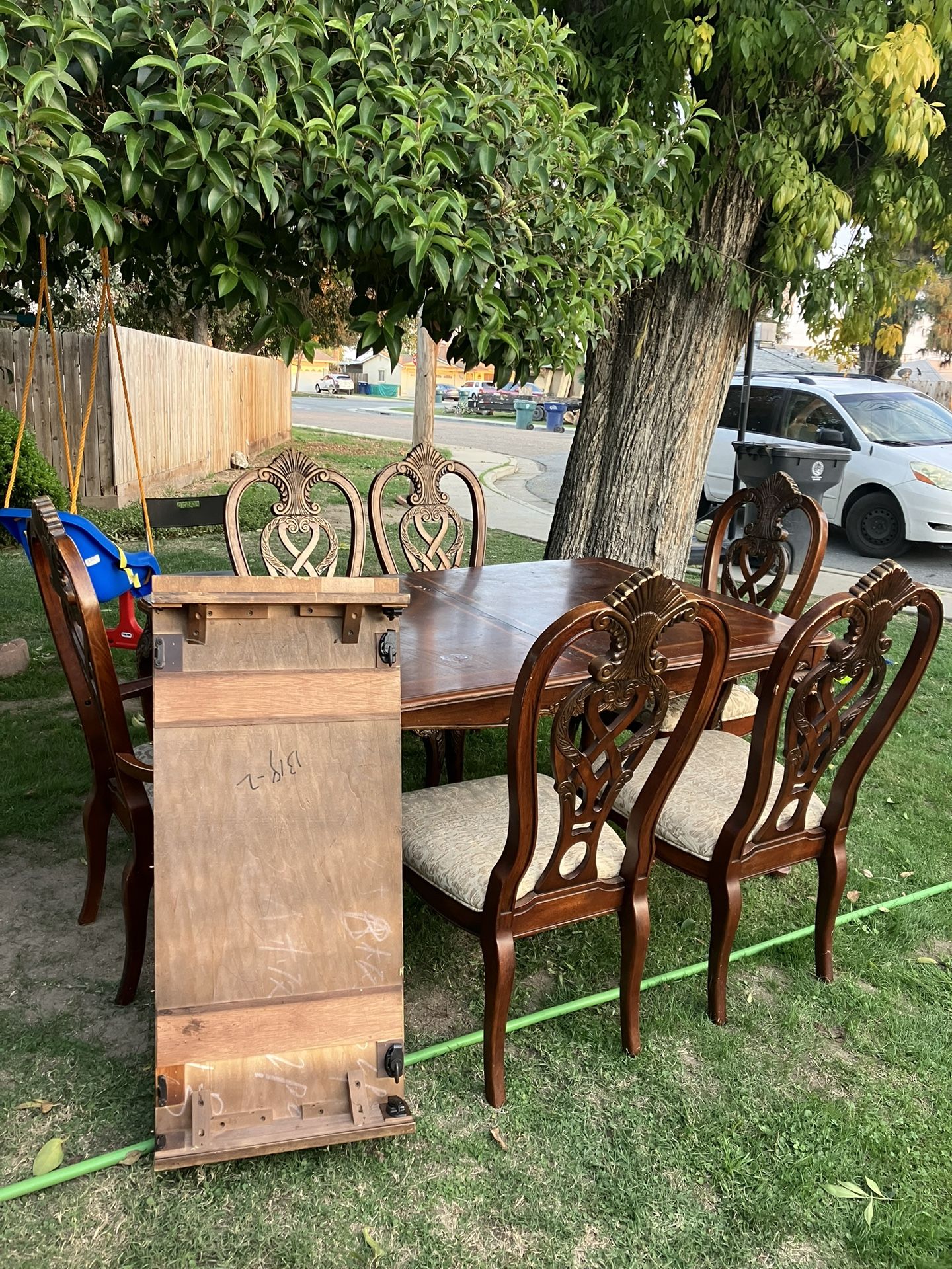 Wooden Table 6 Chairs