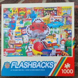 Flashbacks, Vintage Game Collage Puzzle