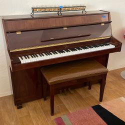 Cline Upright Mahogany Piano TUNED 