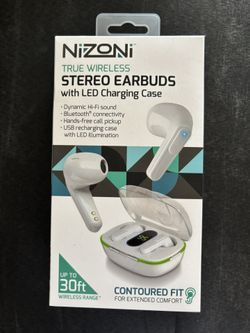 Stereo Earbuds With LED Charging case