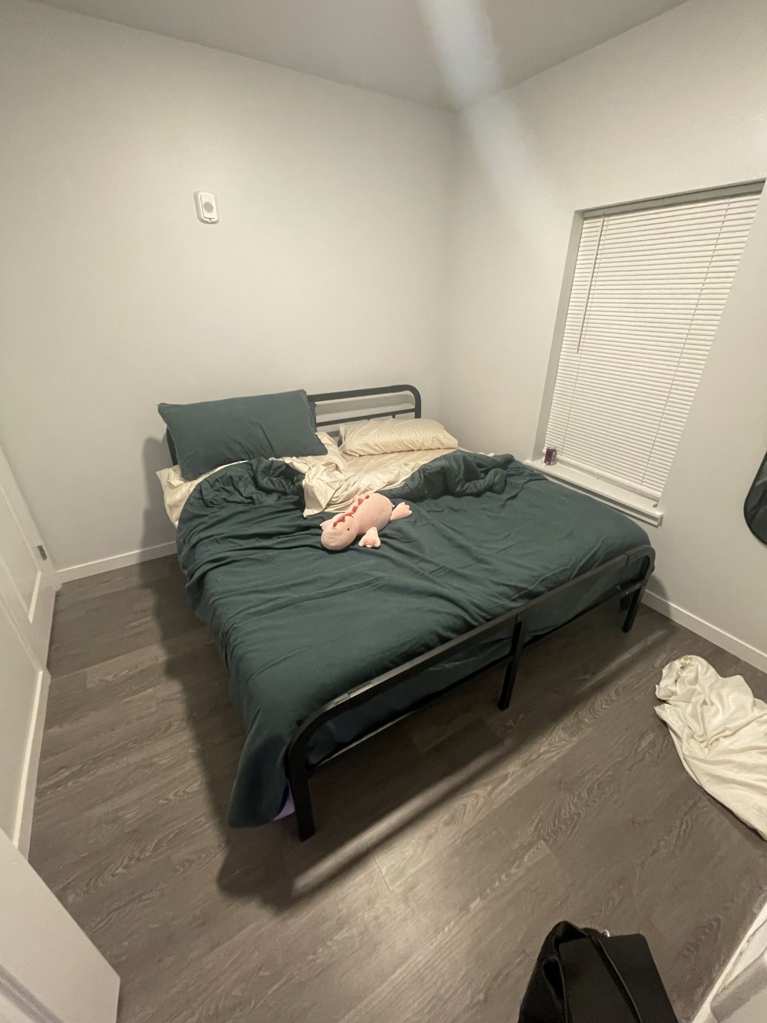 King bed frame and mattress