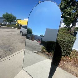 MIRROR - 75 x 33 Large Full Length Arch Mirror with Stand 75x33