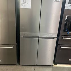 KitchenAid Counter-Depth 4-Door Refrigerator With PrintShield Finish