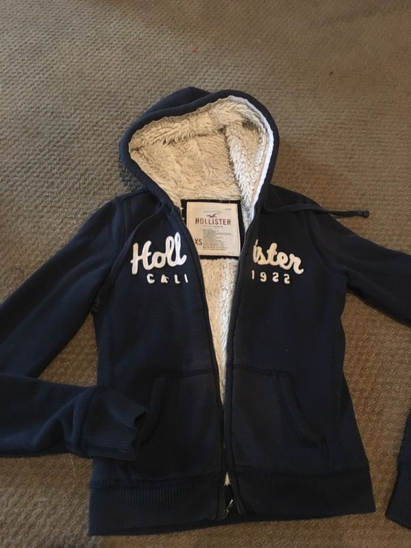 Hollister lined hoodie coat xs