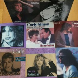 8 Carly Simon 7" Vinyl Records