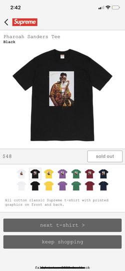 Supreme Pharoah Sanders Tee black size medium