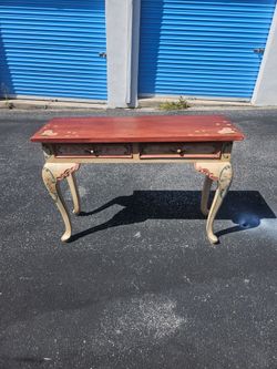Antique side table with two drawers