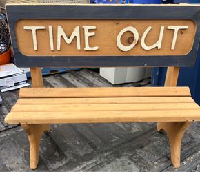 $45 OBO - Solid Wood “Time Out” Bench