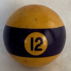 Vintage Felso Stripe #12 Ball Billards  Distressed look Collectors Replace