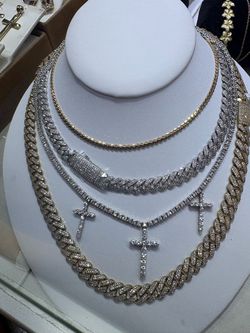 Diamond cross hoop earrings flower cluster lab moissanite 10k 14k Rolex box papers
