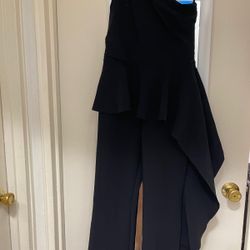 Kincso One-Shoulder Peplum Jumpsuit