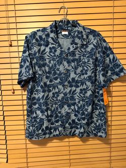 Wear first Hawaiian Aloha Shirt with a Denim Blue