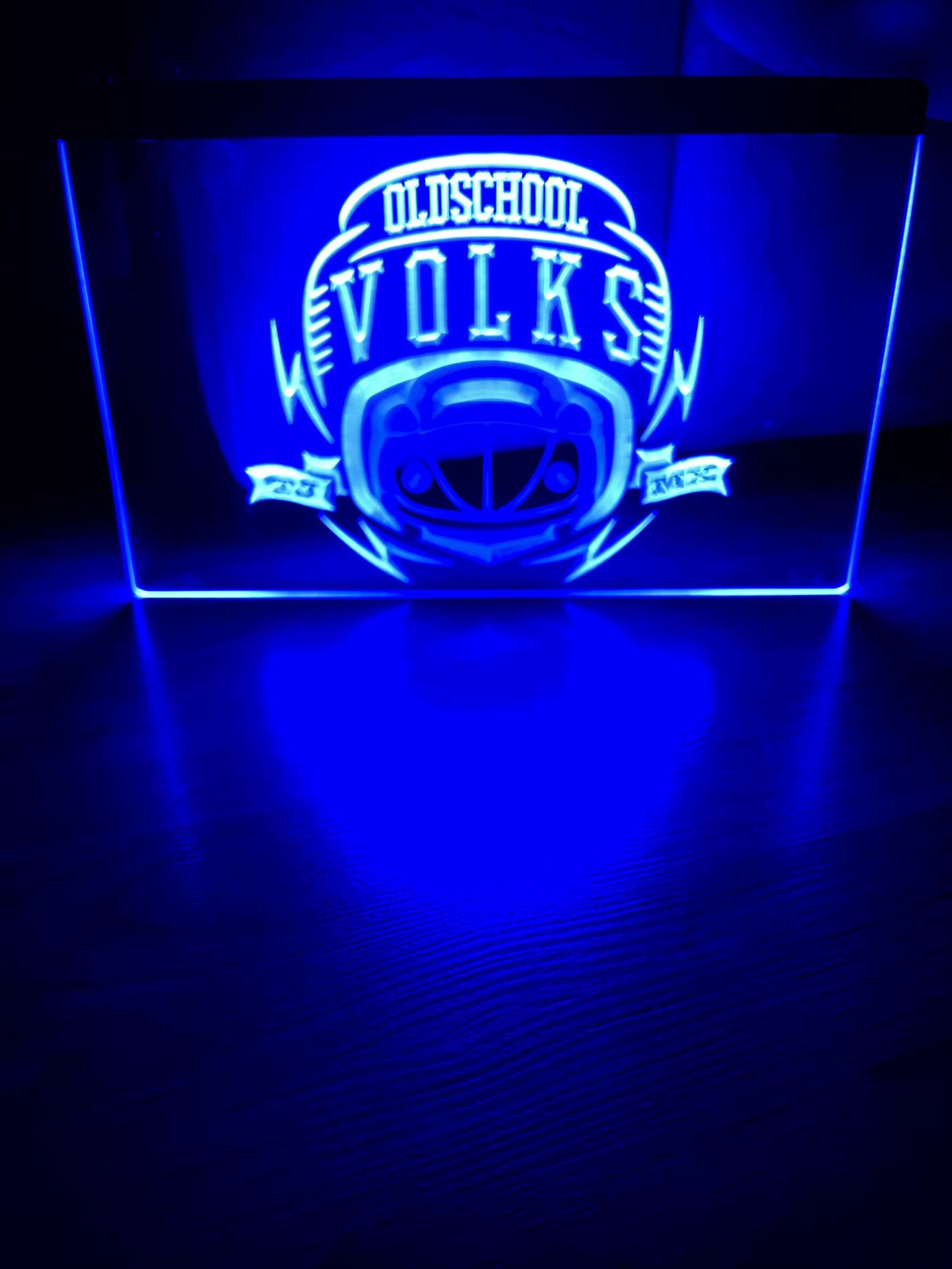 VOLKSWAGEN VW LED NEON BLUE LIGHT SIGN 8x12