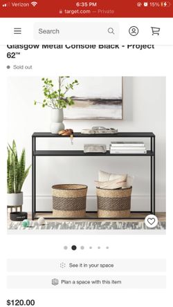 Metal Target Console Table