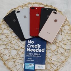 Apple IPhone 8+ 64gb   unlocked. LOWEST WHOLESALE PRICES. $1 today rest in payment with NO CREDIT NEEDED