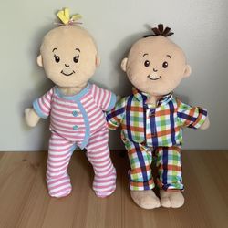 Manhattan Toy Wee Baby Stella & Seamus 12" Soft Cloth Boy Girl Baby Doll LOT 