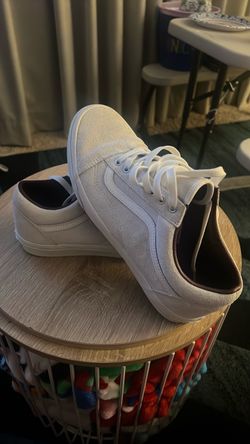 Vans Old Skool White Suede Low-Top Sneakers