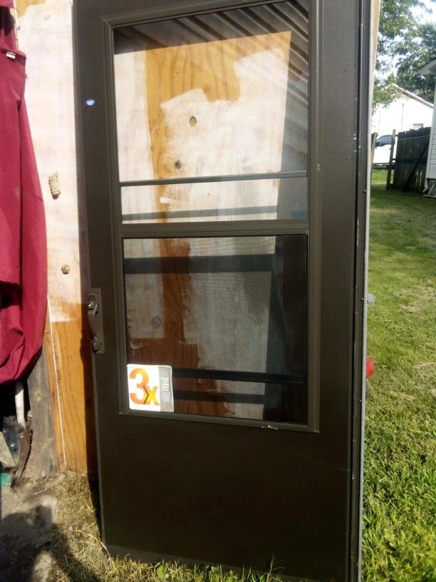 Storm Door Brown