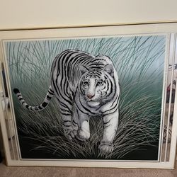 White Tiger Print