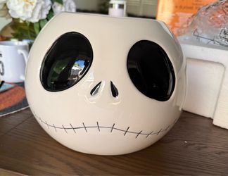 Jack Skellington Ceramic Head Candy Bowl