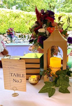 Gold Metal Candle Lanterns 14 Centerpieces