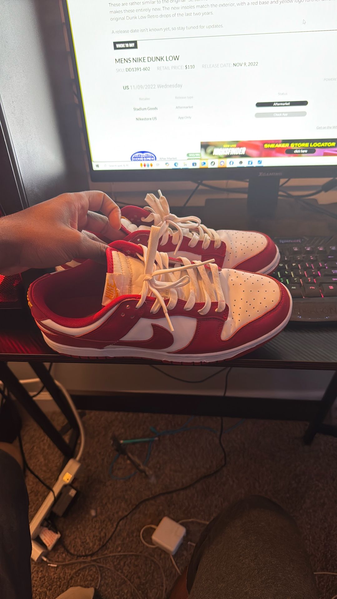 Men’s Nike dunk low “St John’s” Size 11.5