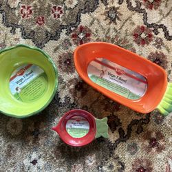Pet Food Bowls Set