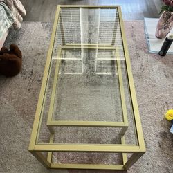 Gold/Glass Coffee Table