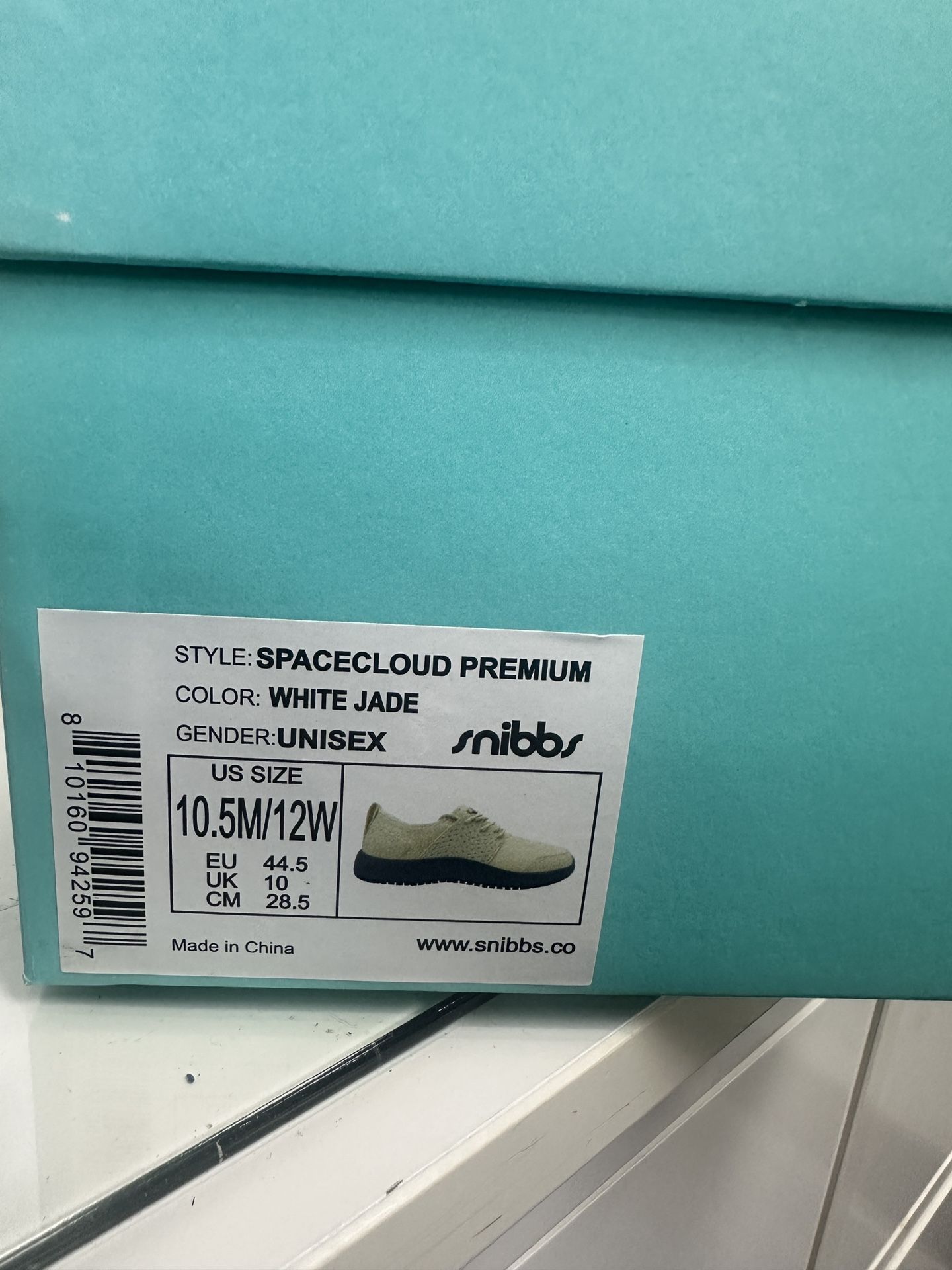 SNIBBS SPACECLOUD PREMIUM 2.0 UNISEX WORK SNEAKER - WHITE JADE