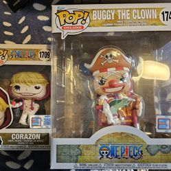 Funko POP One Piece CORAZON & BUGGY THE CLOWN NYCC24"
